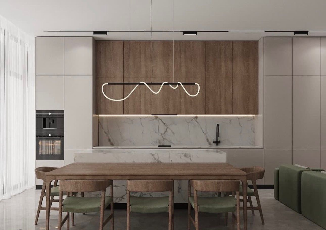 Cocina y comedor — obra nueva terminada